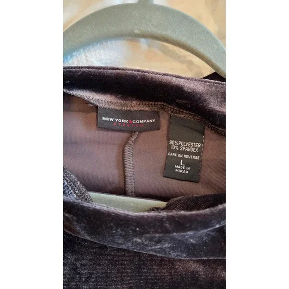 Velvet Tunic Top Holiday Long Sleeve Brown Pullover Size Large - Picture 2 of 7